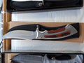 Wooden Inlay Curved Fixed Blade