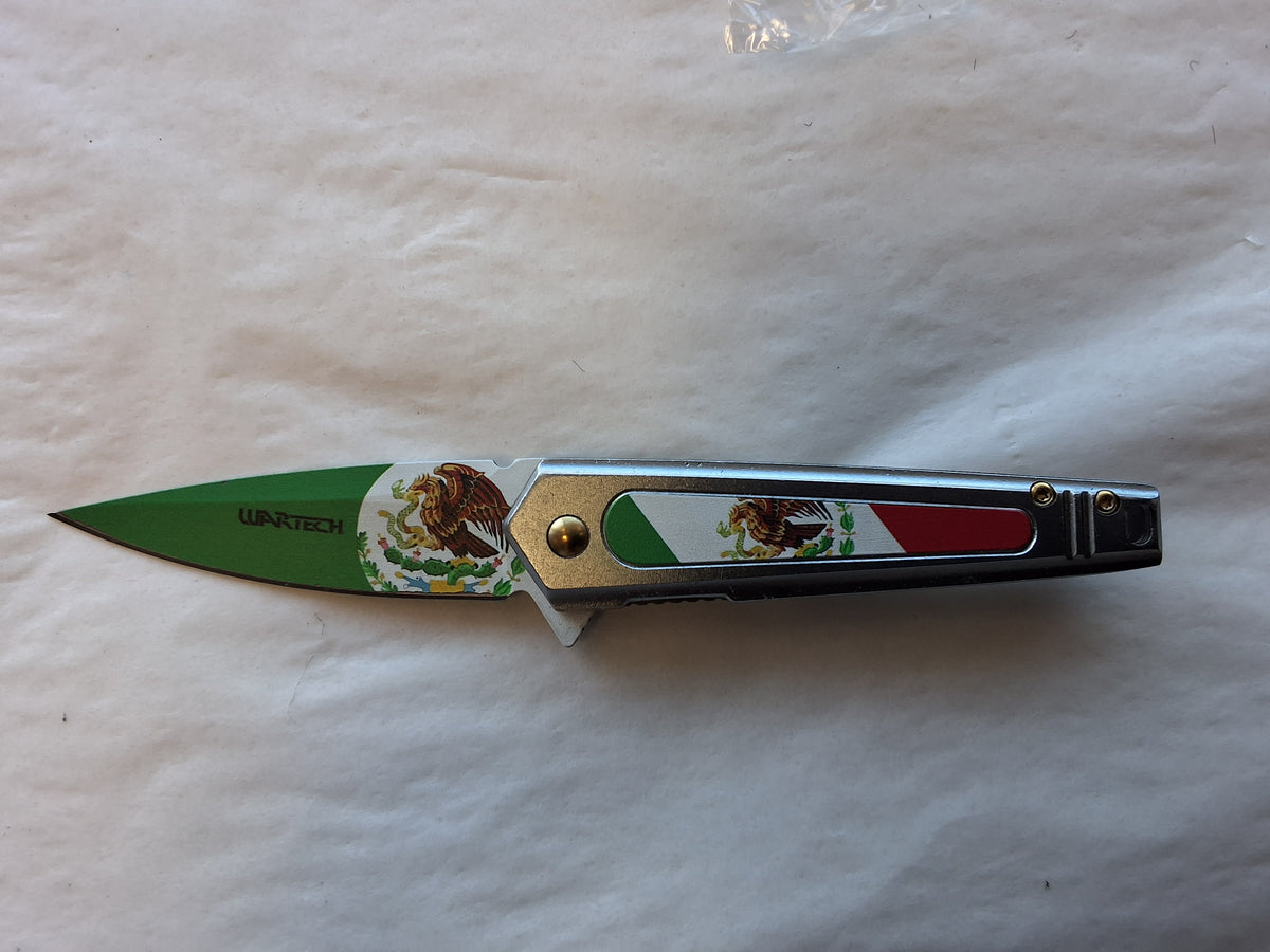 Mexican Flag Pocket Knife