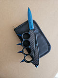 Blue OTF Spiked Handle Removable Spikes