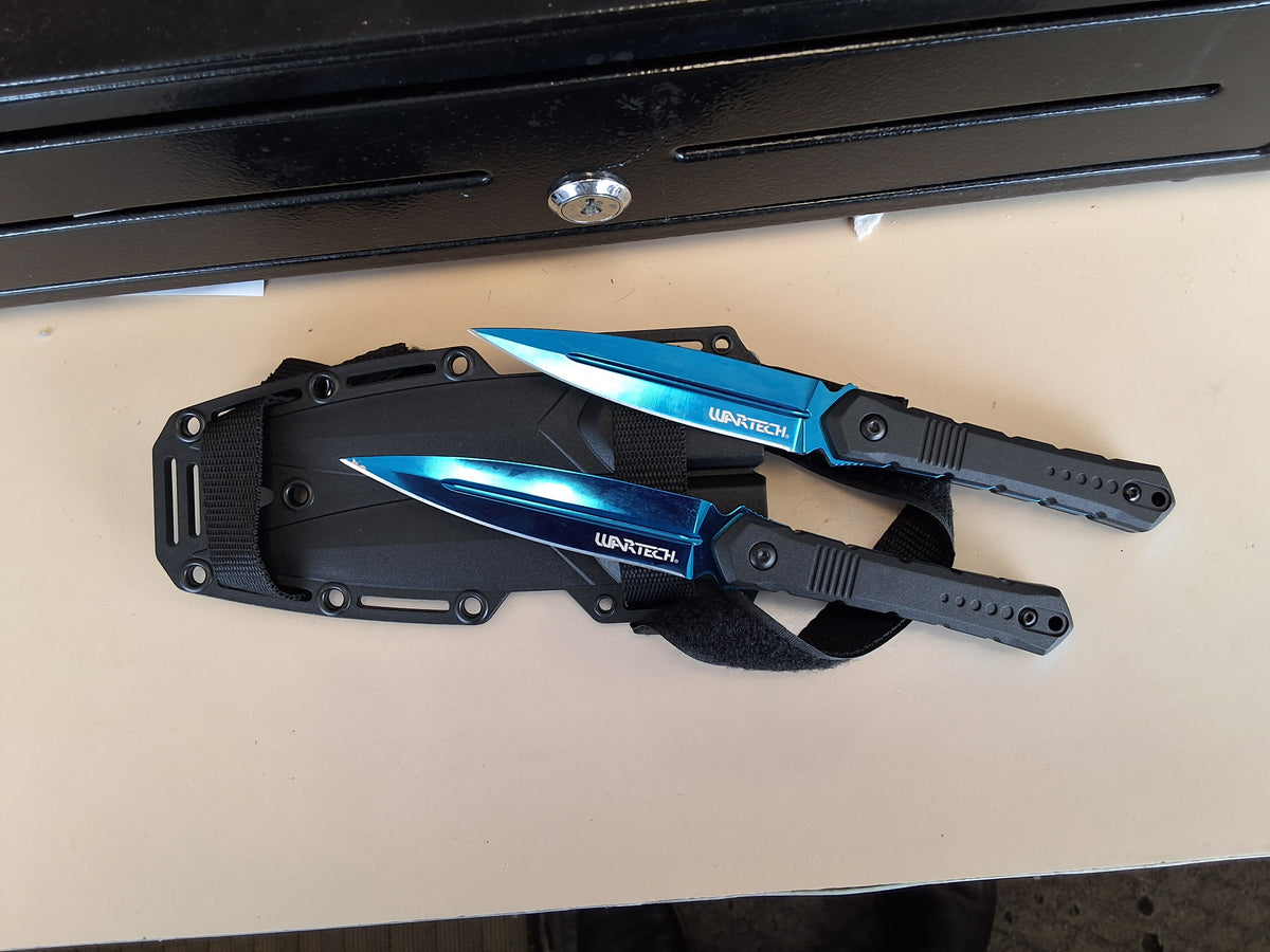 Double blue blade arm gauntlet