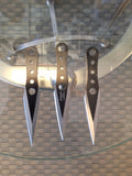 3pc Black Throwing Knives Full Steel