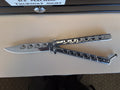Chrome silver Butterfly diagonal