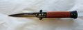 Push-button Switchblade, wood handle