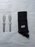 Biohazard Mini Throwing Knives Silver