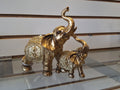 Gold Elephant With Calf