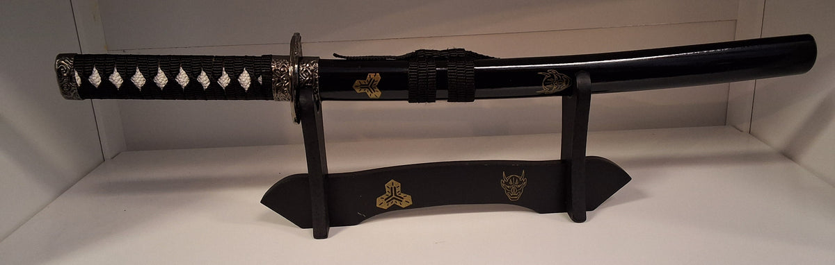Small Black Sheath Katana with Stand #3002