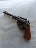 DARK SILVER AND BROWN REVOLVER