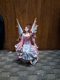 Pink Fairy With Butterflies on Crystal Ball #1667