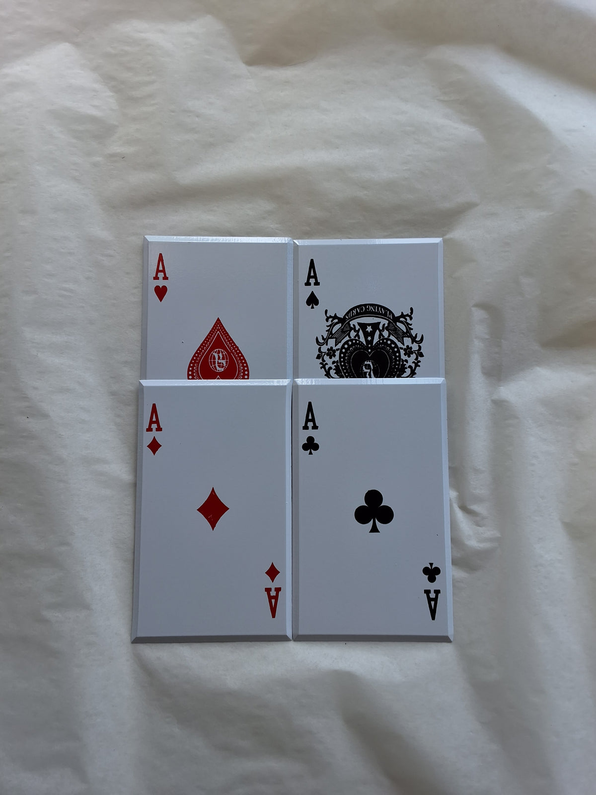 Set of 4 ACES throwing cards Metal #2077