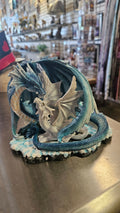 Blue white Snuggling Dragons