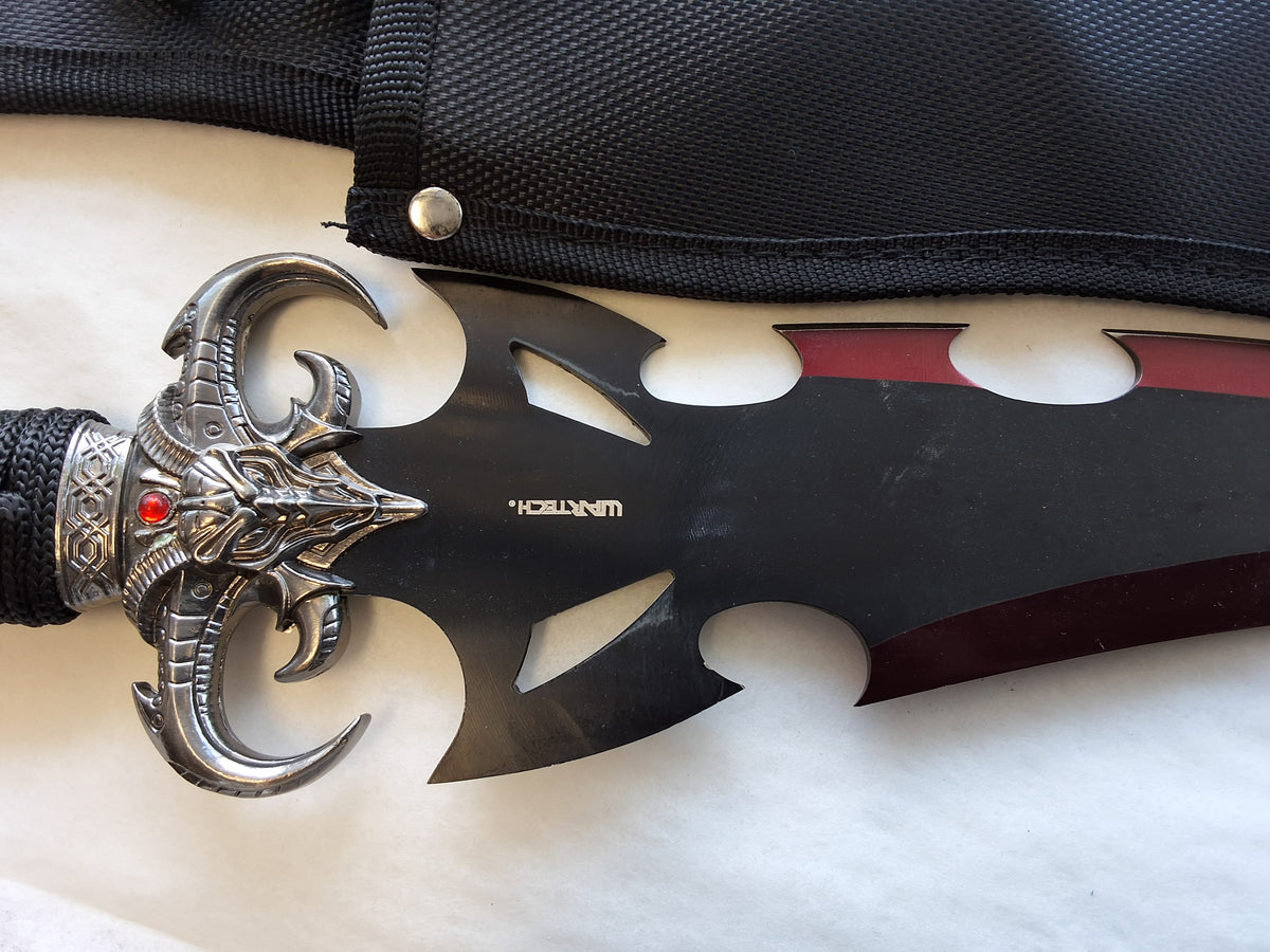 Horned Handguard Red Fantasy Dagger