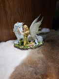 Green Fairy with Unicorn Figure #1708
