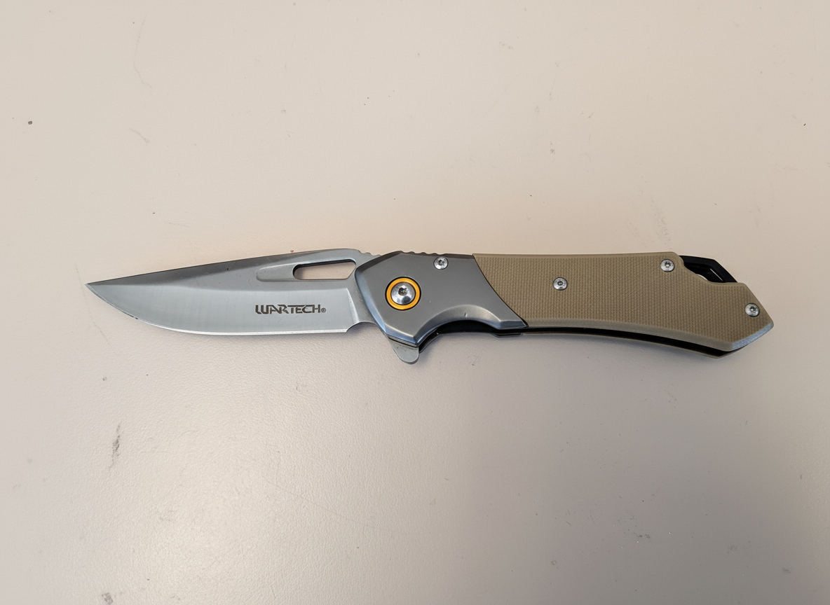 Tan-handle spring Assisted knife