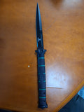 Long Switchblade w/ Green and Black Handle #3067