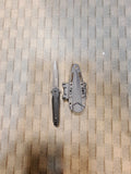 Black double edged dagger w/ engravings #3188
