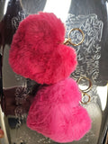Heart furry Keychains