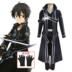 Kirito Sword Art Online Black Jacket With Silver Trim #3125