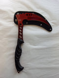 Red and Black Kama Scythe with Sheath #3203