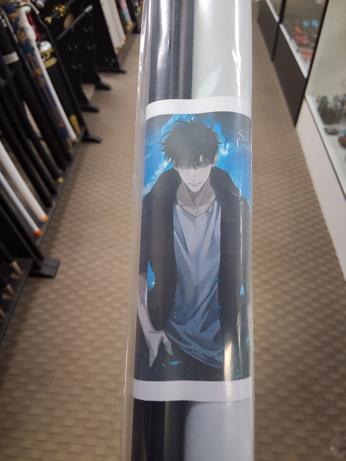 Solo Leveling Unlicensed Sung Jinwoo Blue Black Wallscroll #1861