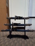 3 Hunting Knives w/ Stand #3066