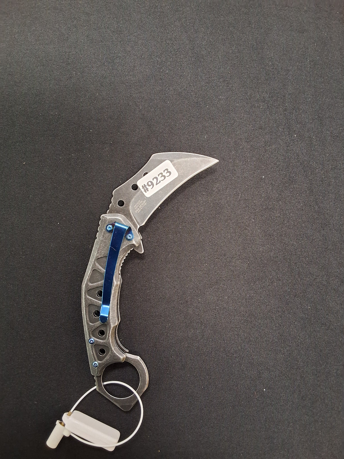 Silver Karambit Blue Clip Wartech