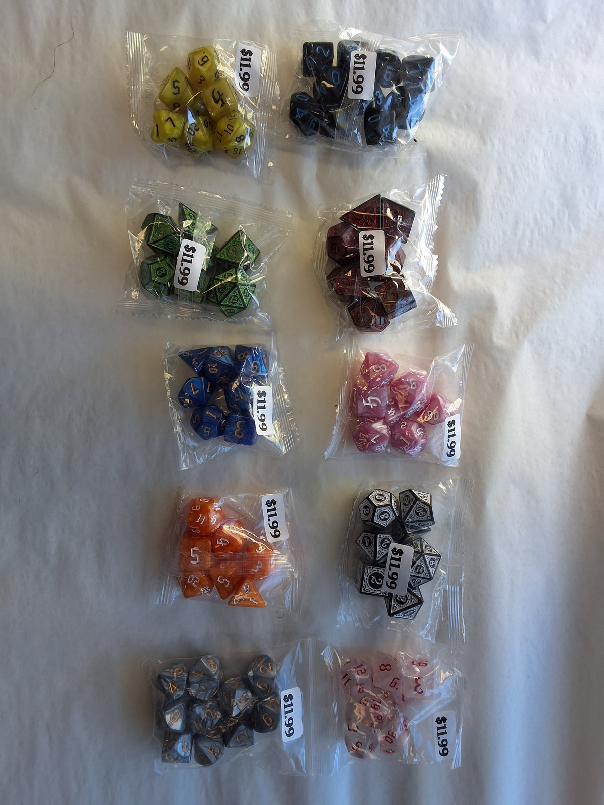 Plastic Dice set #1933