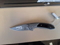 Silver Blade blk handle inlays handle folder buckshot