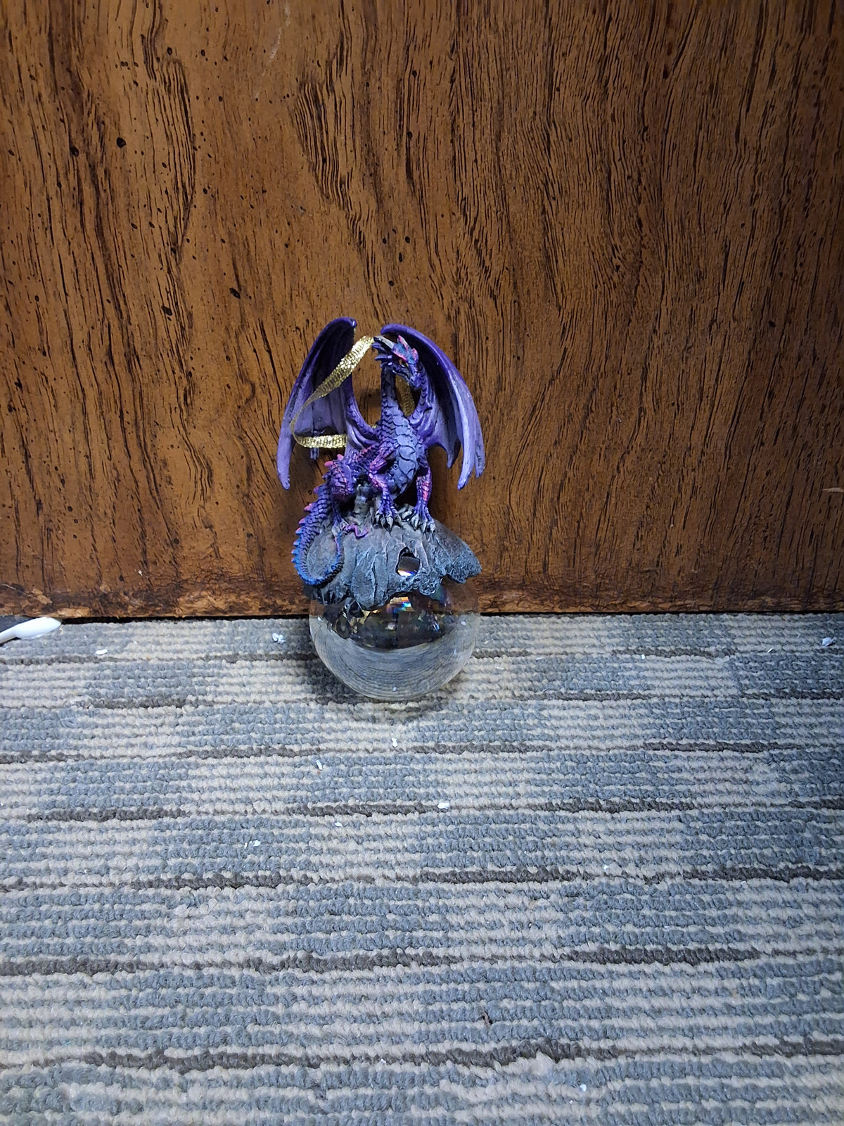 Purple Dragon on Orb Ornament #1679