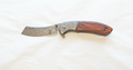 Faux Damascus spring assist Cleaver blade
