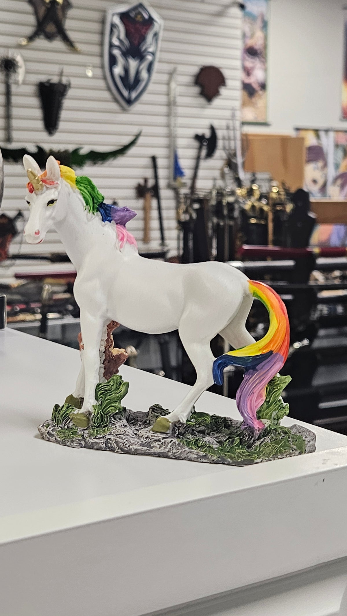 Unicorn Standing with Rainbow Colors