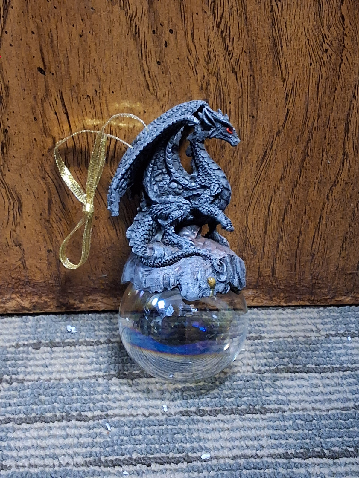 Black Dragon on Orb Ornament #1680
