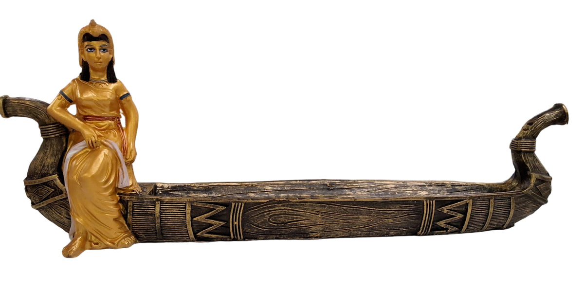 Isis Egyptian incense burner boat