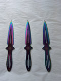 Rainbow Throwing knives W/ spider