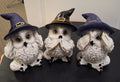 Set of hear no evil speak no evil see no evil witchy Owls