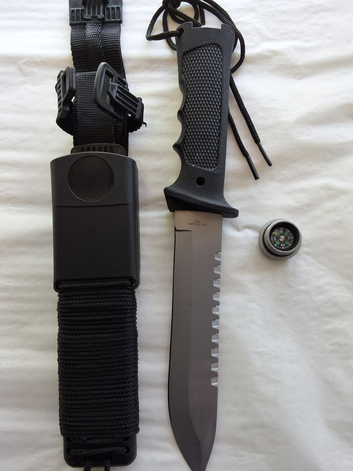 Hunting knife with Hidden Compass and Compartment #2073