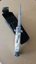 9" Italian Stiletto Mother of Pearl Damascus Finish #1235