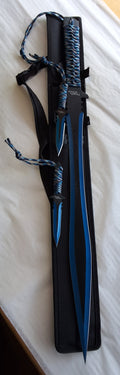 Metallic Blue Blade Sword and Thrower Set #2071
