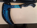 Blue kama sickle scythe with sheath #8901