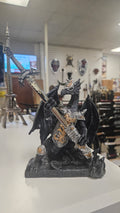 Grey Black Dragon with Short sword