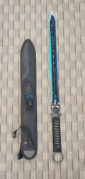 Punisher straight Blade, blue edges #1194