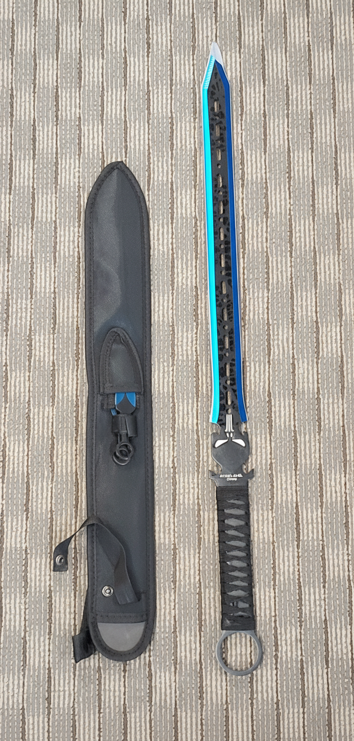 Punisher straight Blade, blue edges #1194