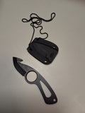 Black Ring blade necklace #2104