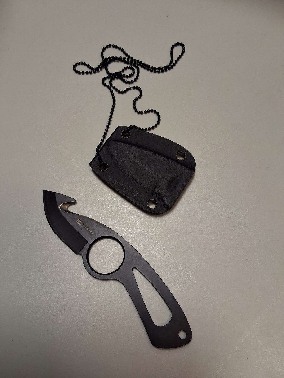 Black Ring blade necklace #2104
