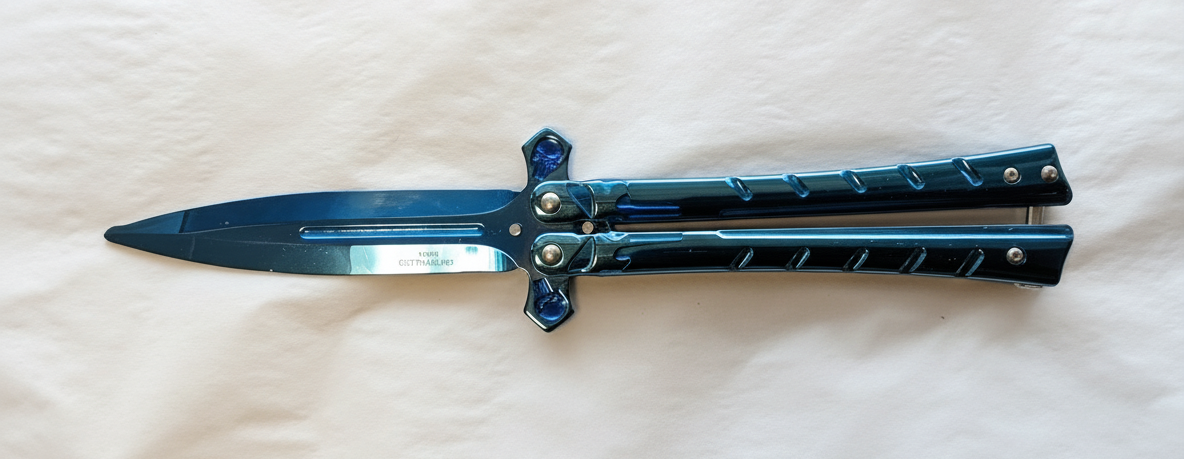 Metallic blue Punisher Butterfly trainer