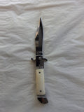 Large genuine damas. switchblade w/ Camel bone handle #2047