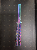 Rainbow Comb Butterfly Knife #3089