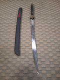 Chinese Straight 1045 steel black and red #8934