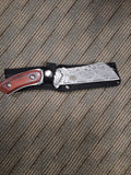 Damascus Finish Clever Fixed Blade #3025