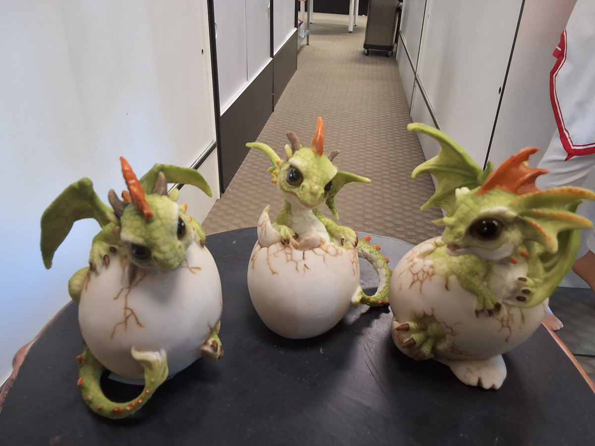 Three Baby Dragons Having Meeting In The Eggs