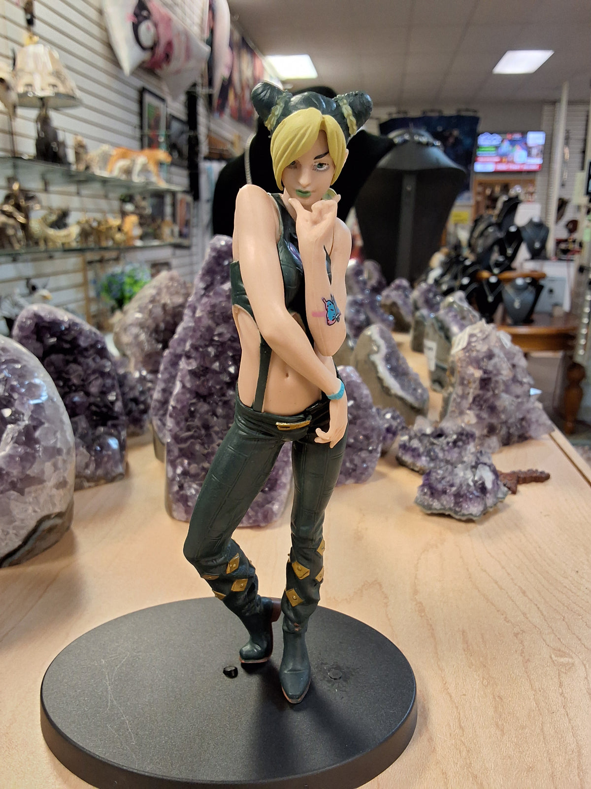 JoJo's Bizarre  Adventure Jolyne Girl with green lipstick and butterfly tattoo #1573